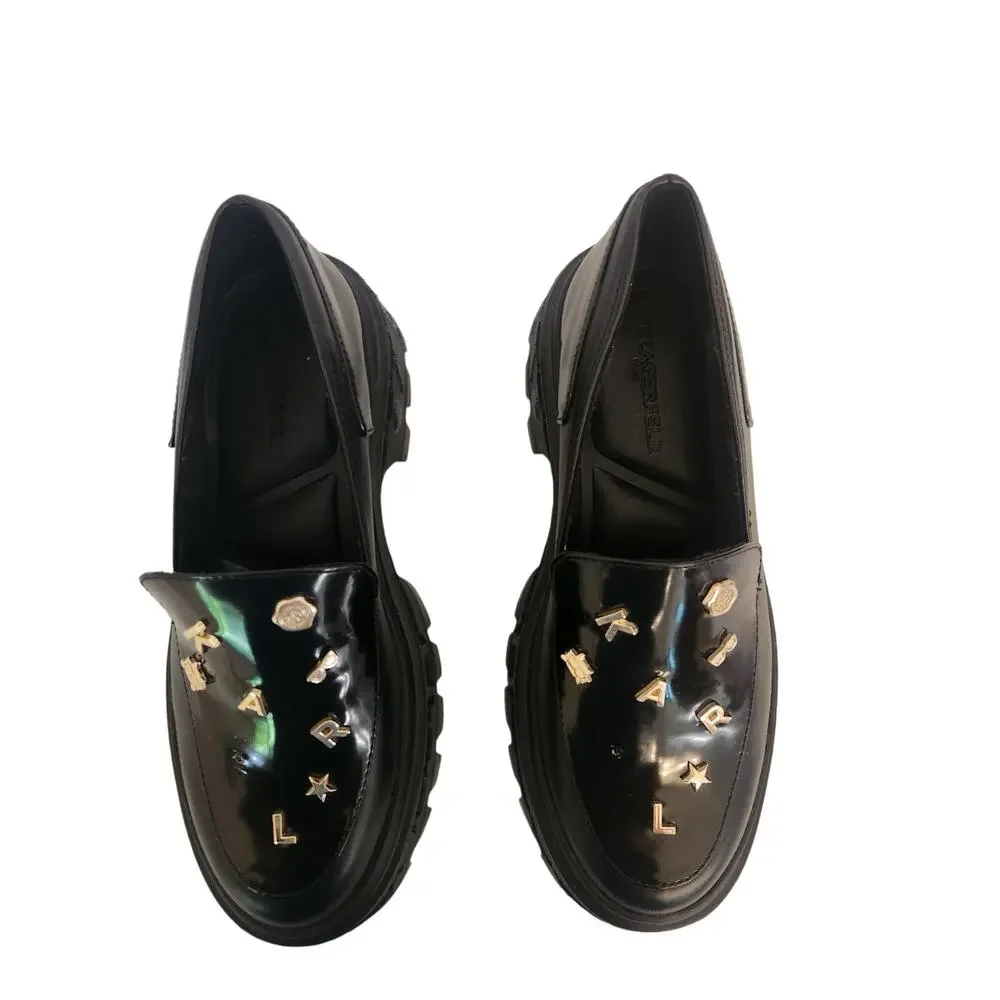 Karl Lagerfeld Paris Women's Laylah Loafer Flats Black 6.5 *flaw